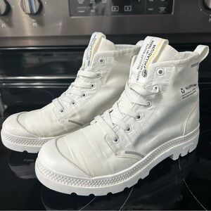 White Palladium High-Top Sneakers